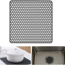 Alfombrilla de silicona ajustable para fregadero, rejilla protectora resistente al calor para fregadero, alfombrilla flexible y maleable para