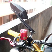 Espelhos retrovisores laterais universais para motocicletas, compatíveis com a maioria das marcas. Retrovisor convexo antirreflexo para montagem no