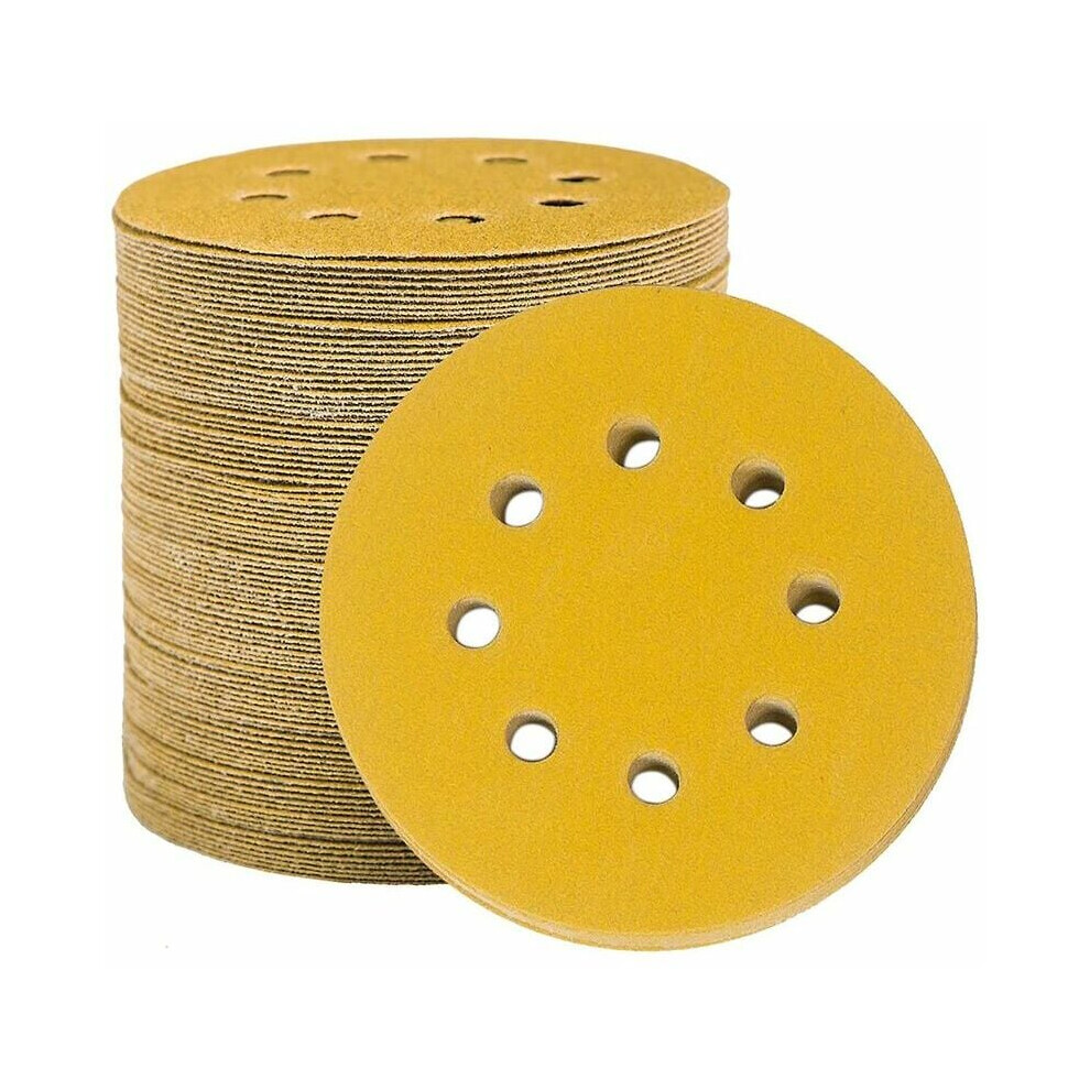 Aluminium Oxide Sanding Discs, 150 Grit Hook And Loop Sandpaper For Orbital Sander, Anti-Clog Technology, High Quality Wear Resistance, Polishing 9340959515011