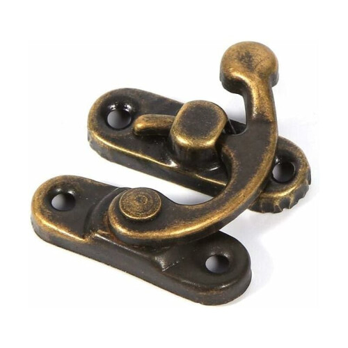 Vintage Hook Hasp Bronze Swing Lock Clasp για παλιά ξύλινα κουτιά, Premium Σιδερένιες ανθεκτικές στη