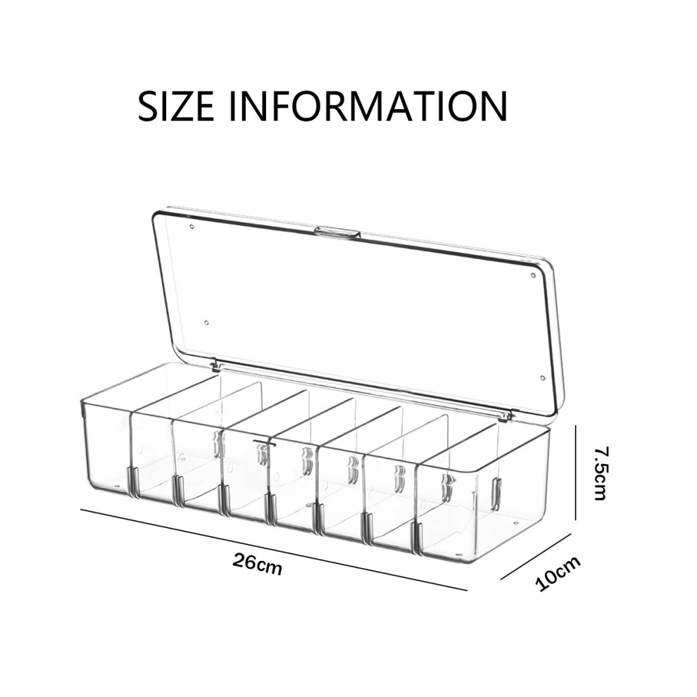 See-Through Cable Organizer For Desk Accessories, Multipurpose Clear Lids Storage Boxes With Adjustment Compartments, Protects Your Electronics And 9169997190567