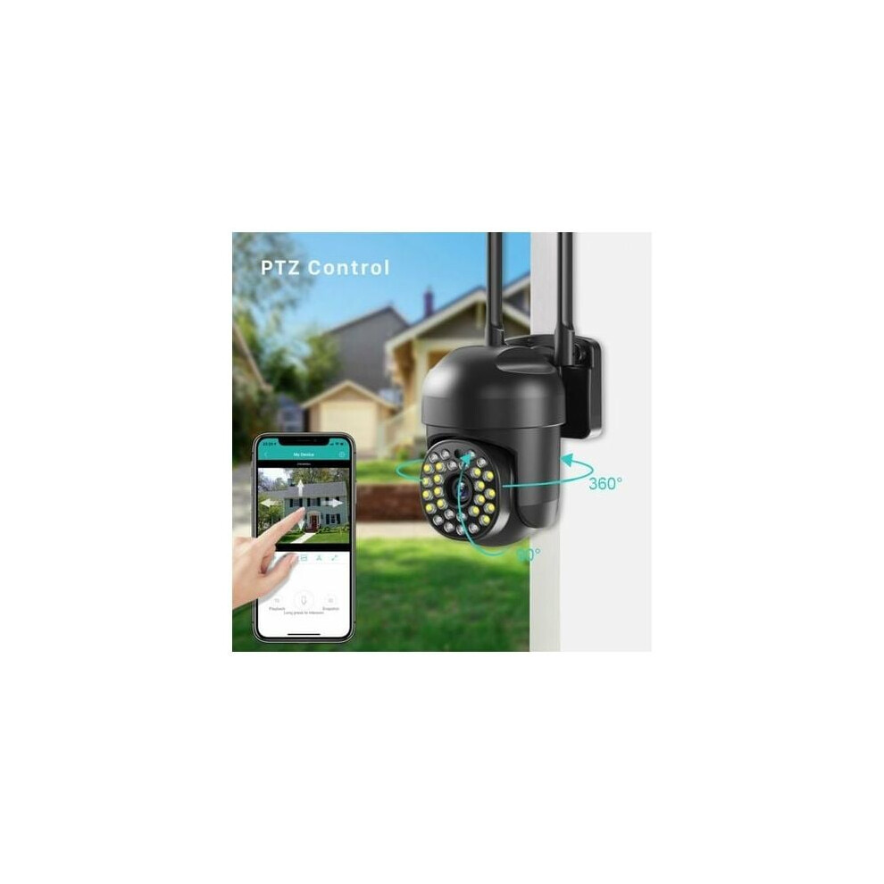 5G Wifi HD 2MP Full Color PTZ IP Outdoor Surveillance Camera, Wireless Connectivity Ensures Seamless Monitoring, 360 Pan-Tilt Control for Unmatched