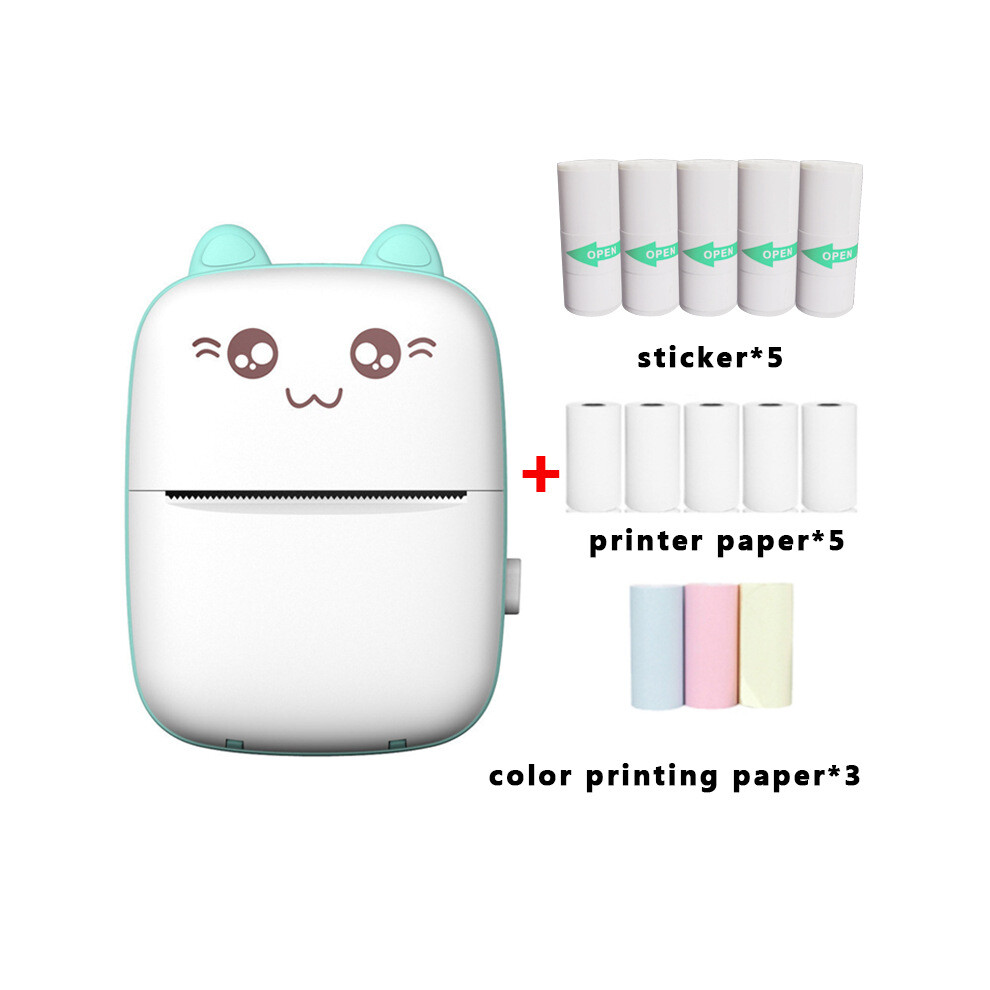 Inkless Sticker Printer, Multipurpose Printing For Clear Printing, Portable Mini Printer With Rechargeable Battery, Compatible With Ios + Android (6 9358999348254