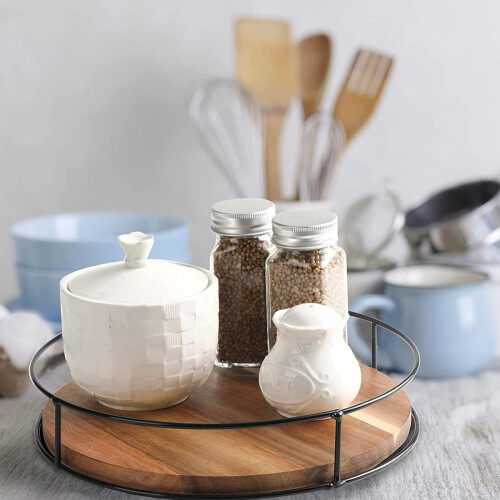 Αποδοτικός σχεδιασμός Lazy Susan Organizer για εξωτερικά τραπέζια, τραπεζαρία, κατασκευή 2