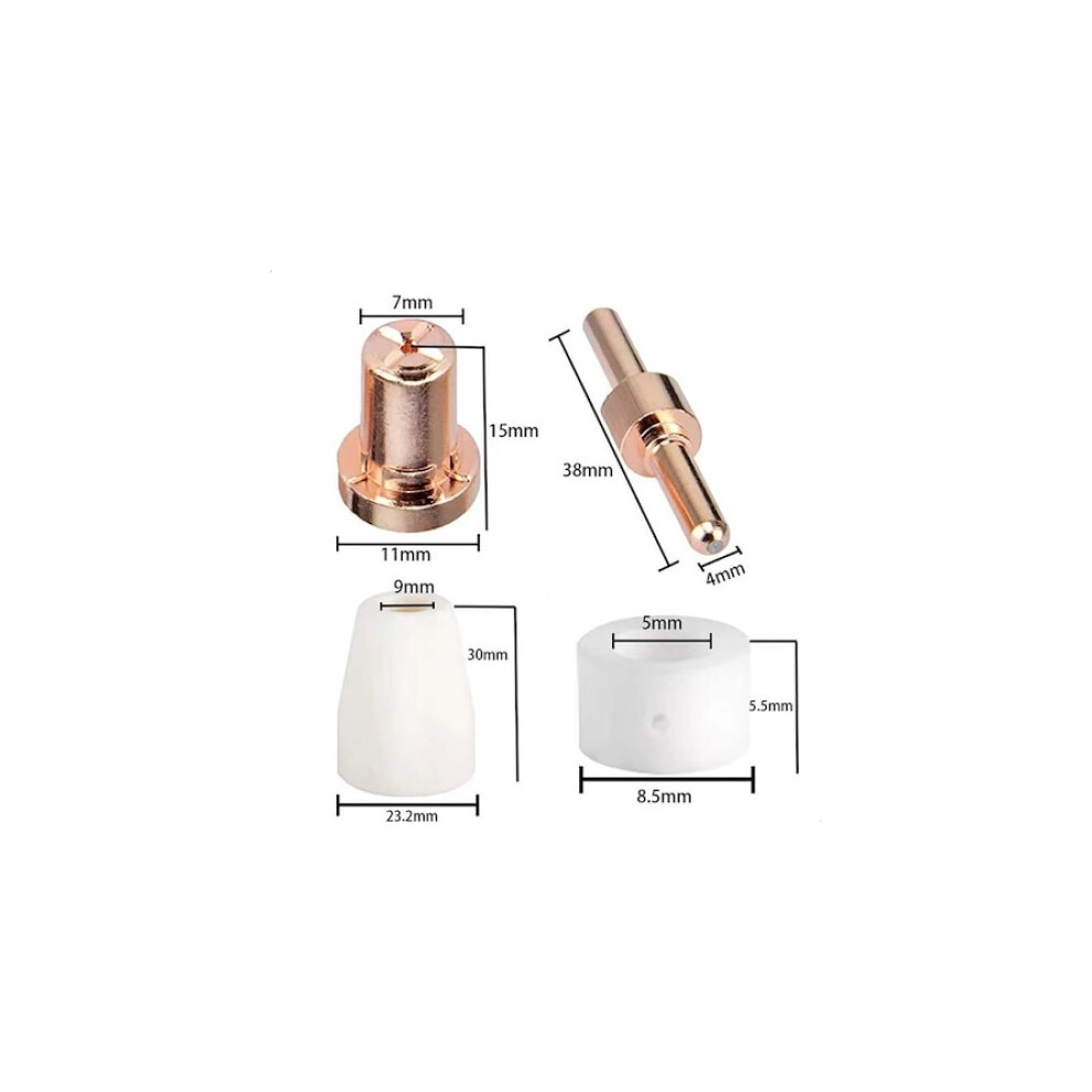 Plasma Cutting Consumables, Electrode & Nozzle Set Ensuring High Electrical Conductivity, Designed For Optimal Performance And Durability 9169997190178