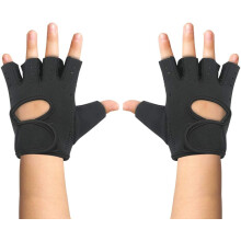 Fingerless Gym Exercise Gloves, Breathable Fitness Gloves with Adjustable Velcro Wristband for Men and Women, Non-Slip Palm Design Lightweight Breatha