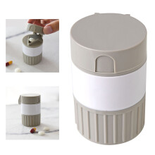 Portable Plastic Medication Cutter Grinder Splitter Box 6.5x5cm