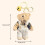 Keychain Bear Backpack Charm Cute Keychain-blue striped bear gi 4