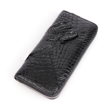 Portefeuille élégant pour hommes, sac artisanal raffiné,-Noir