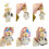 Keychain Bear Backpack Charm Cute Keychain-blue striped bear gi 2