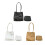 Versatile PU Shoulder Bags with Small Purse Solid Color-White 2
