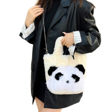 Sac à main en peluche pratique, sacs à bandoulière-Blanc