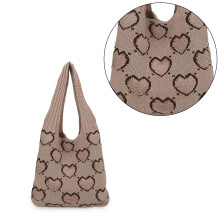 Sac à bandoulière chic en crochet Sac à main fourre-tout-Kaki