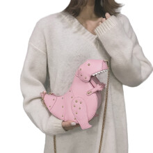 Stilvolle und leichte Dinosaurier-Umhängetasche aus PU für-Rosa