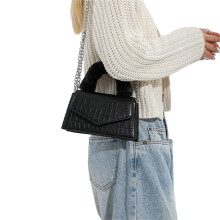 Sac à bandoulière polyvalent, élégant et Compact, sac à-Noir