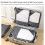 4 Set Travel Packing Cubes Compression Packing Cubes-Navy blue 7