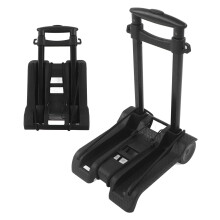 Folding Hand Truck With 2 Wheels Lightweight Aluminum Collapsible Trolley Portable Dolly For Travel And Moving Compact Size Heavy Duty Adjustable