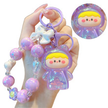 Stylish Acrylic Bracelet Belt Animal Bag Pendant Car-Purple