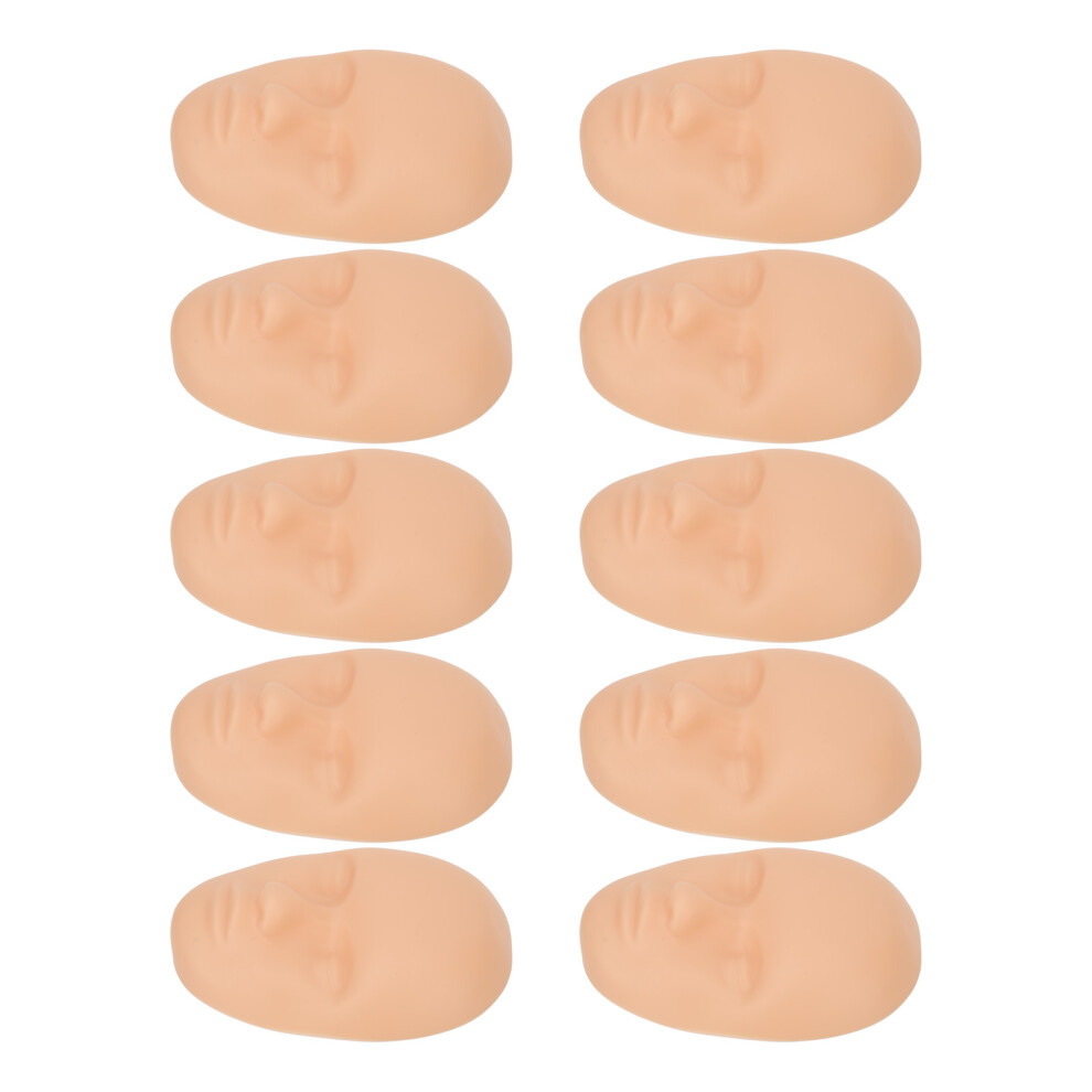 Tattoo Practice Skin 10pcs Set - Soft Silicone Heads for Eyebrow Lip Eyeliner