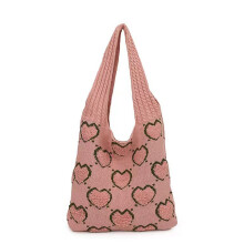 Sac tricoté pour femmes, sac à main en Crochet de Style-Rose