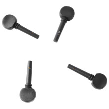 4Pcs Black Violin Tuning Pegs Portable Fine Appearance Solid Wood M00591