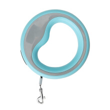Tira retrattile robusta per cani, con manico ergonomico in ABS, blu