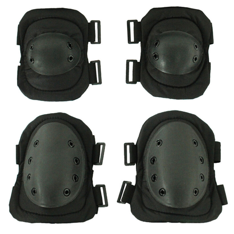 Tactical Protection Solution For Your Knees And Elbows, Military Tactical Knee Pad With Adjustable Straps And Shock Absorption For Combat Paintball Sk 9130438471330