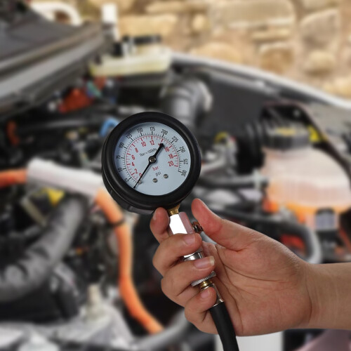 Petrol Engine Compression Test Kit, Large Acrylic Dial With Easy Pressure Release For Accurate Readings 1