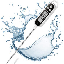 Professionelles Thermometer für Kochen und Grillen, mit großem LCD-Display und hochpräzisem Sensor für schnelle und genaue Messung.