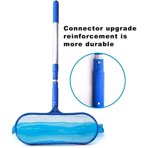 Heavy Duty Pool Leaf Skimmer with Ultra Fine Mesh Net, Adjustable Telescoping Pole Ensures Quick & Easy Pool Cleaning 2