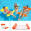 Inflatable Pool Floats, Orange Multi-Purpose Pool Float, Ergonomic Design Comfortable Pool Hammock, 4-in-1 Design Floating Bed Lounge Chair For Leisur 2