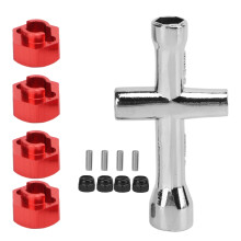 Maintenance Tool For RC Car, Durable Aluminum Alloy Hex Socket Cross Wrenches Wheel Spanner Easy To Install Precision Machined Small Size Lightweight