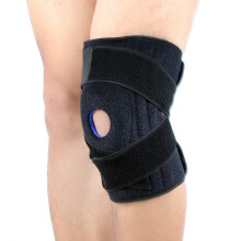 Ginocchiera di supporto avanzata per un supporto stabile e sollievo dal dolore, ginocchiera in tessuto traspirante con cinghie di pressione per uomo