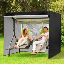 Wetterschutz für Gartenschaukeln, Allwetterschutz, Schaukelabdeckung aus 420D Oxford-Gewebe mit Doppelreißverschluss, staubdicht, UV-beständig,