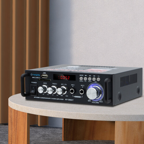 Sound Maestro: Ενισχυτής διπλού καναλιού, HiFi 300W + 300W, Ασύρματο Bluetooth, Δέκτης ήχου με οθόνη 2