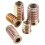 Inserts filetés pour meubles, assortiment d'inserts filetés hexagonaux en acier au carbone zingué, écrous à insert polyvalents à surface 2