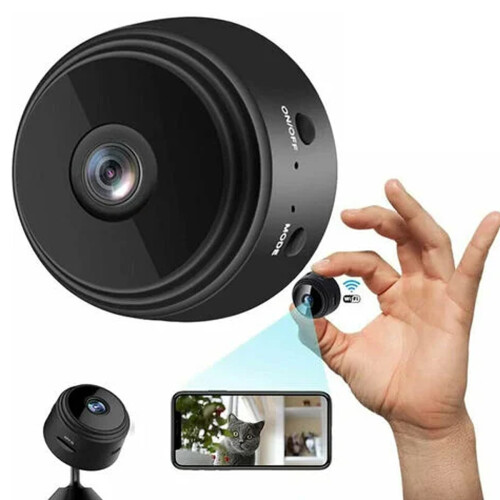 Versatile And Easy To Use Magnetic Mini Security Camera, With Night Vision And Adjustable Resolution, Compact And Discreet For Unobtrusive