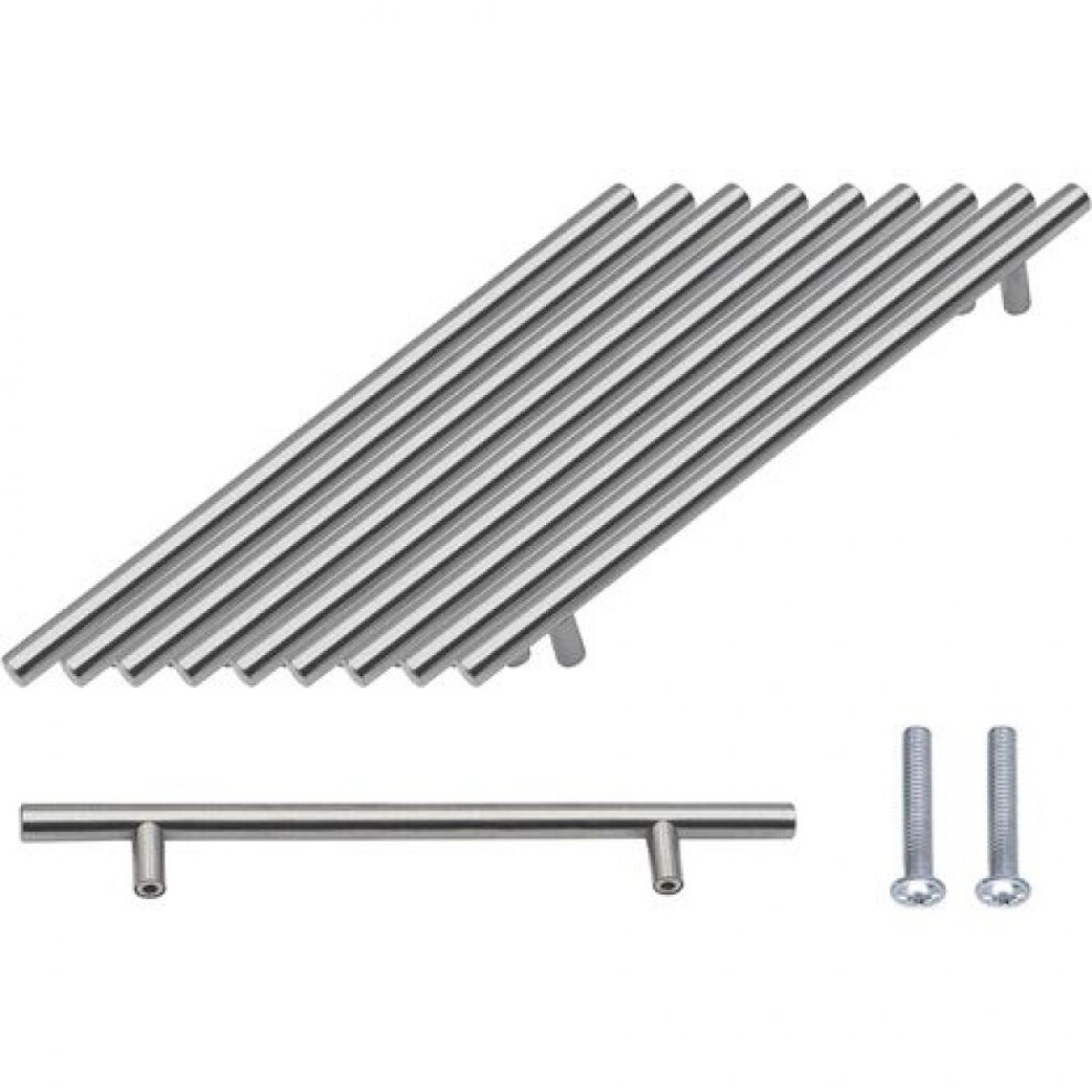 Stylish Stainless Steel Cabinet Handles, Silver Brushed Finish, Versatile Design, Wide Application For Home Cabinets And Drawers 9358999354996