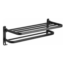 Stainless Steel Towel Holder, Rustproof Double-bar Organizer for Kitchen Sink Areas with Large Storage Capacity (40cm)