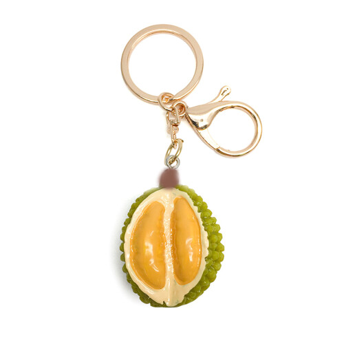 Porte-clés élégant en forme de fruit Durian, accessoires à-Jaune