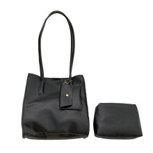 2023 Underarm Bag Versatile Tote Bag Handbag Solid Color-Black