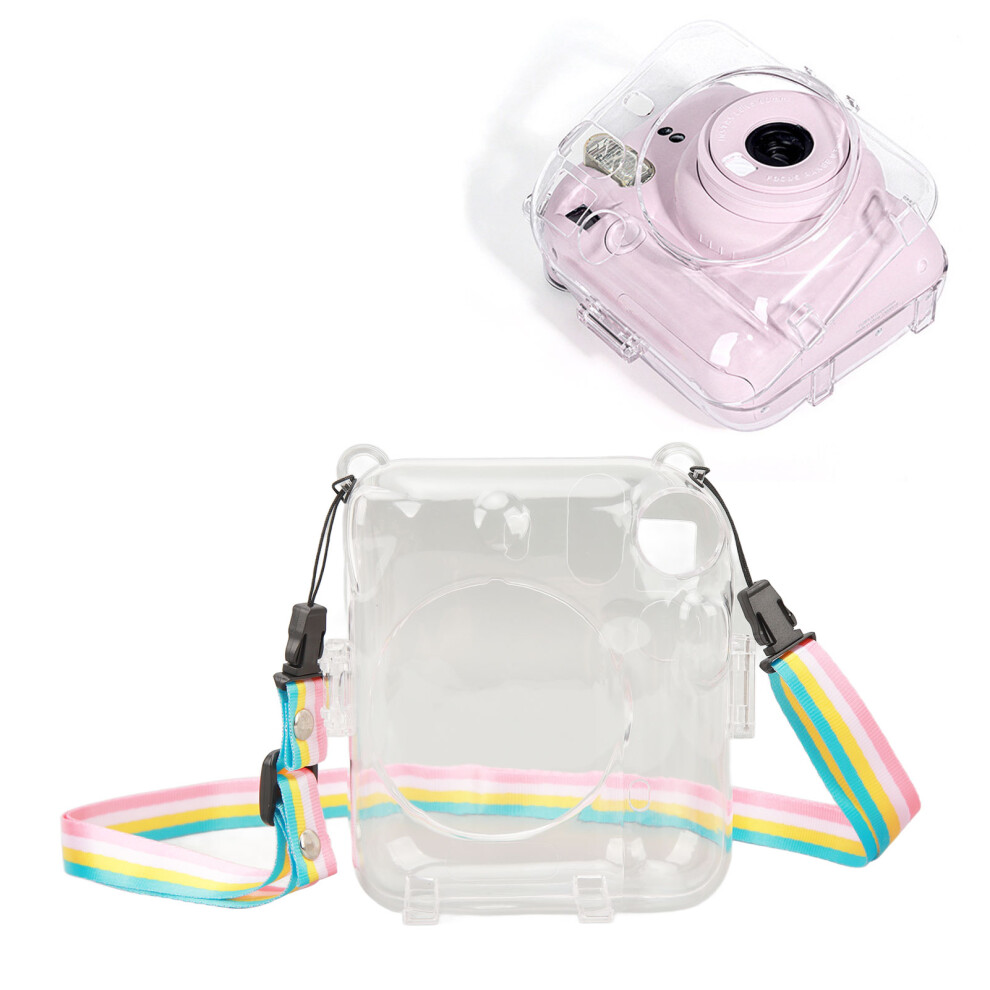 Mini12 Instant Camera Shell In Clear Pc With Adjustable Shoulder Strap 5011370516775