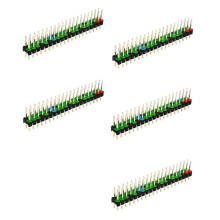 5 PeçAs 2 X 20 Pinos Macho GPIO CabeçAlho para Raspberry Pi Zero Dupla 20 Pinos Macho Pino Conector GPIO CabeçAlho de Empilhamento Estender