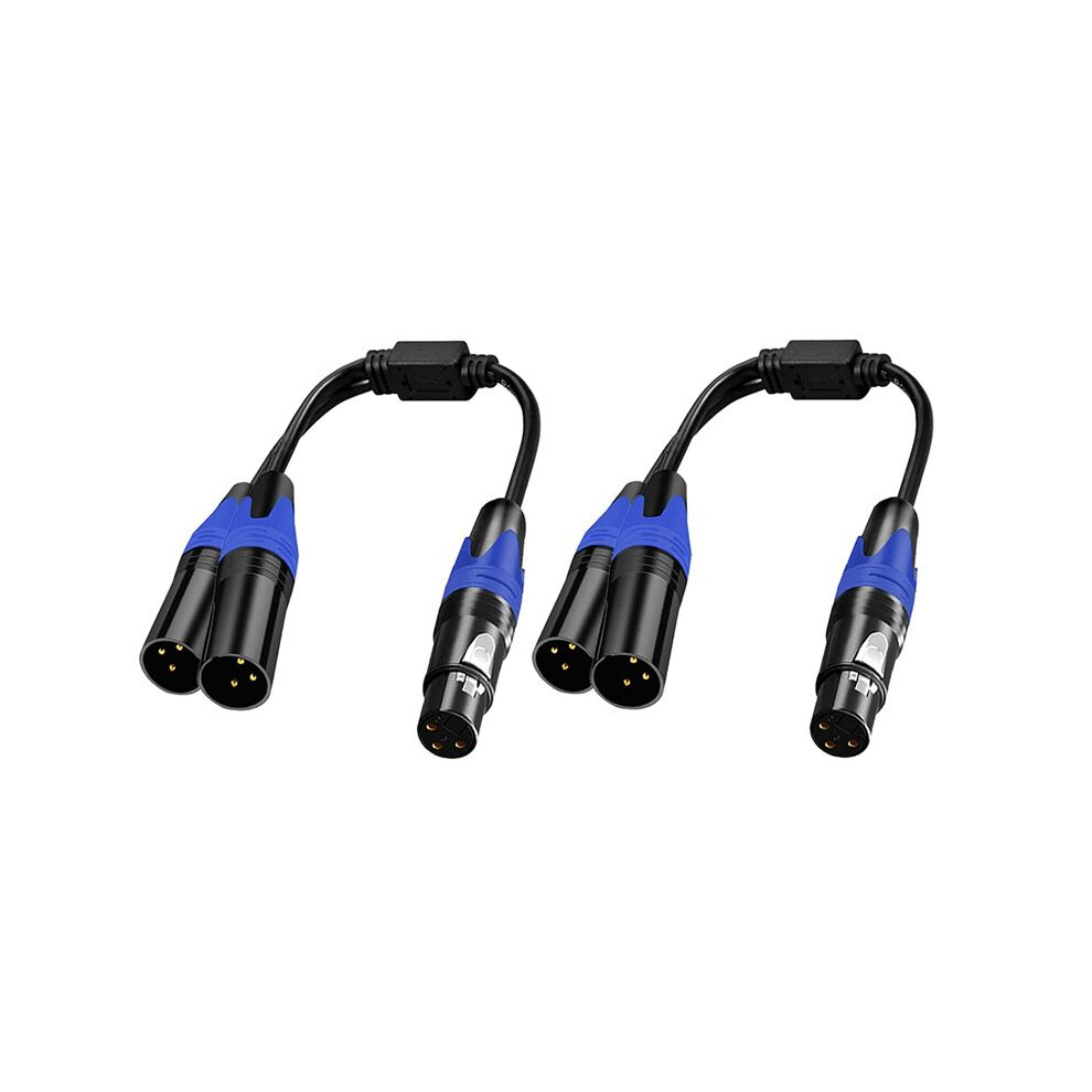 Xlr Splitter Cable, 1 Xlr Female To 2 Xlr Male Y Cable Balanced Microphone Splitter Cord Audio Adaptor 2Pack 6031092553116