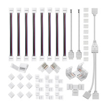Zestaw ZłąCza 5-Pinowego Paska LED, do PołąCzenia Paska LED RGBW 12 Mm Zawiera 5-Stykowe ZłąCze LED RGBW w KształCie Litery T