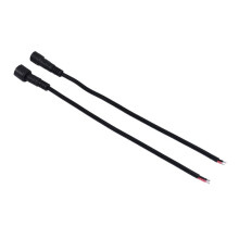 Maennlich Weiblich Stecker 2 Pin LED wasserdichte Stecker Kabel Schwarz