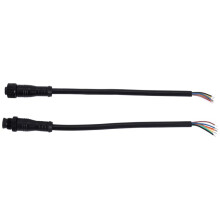 8 Pin M/F Plug Waterproof Connector Cable Black
