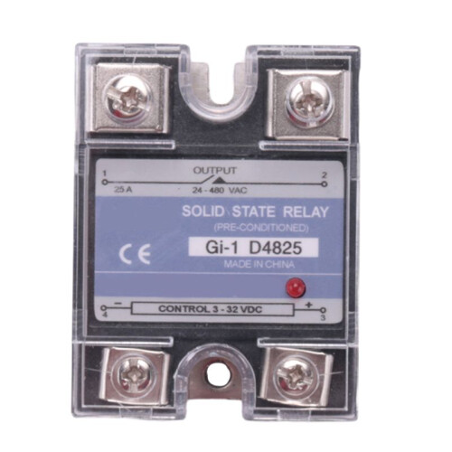 SSR 25A 3-32V  To 24-480V AC Single Phase Solid State Relay  Control AC MGR-1 D4825 Load Voltage