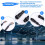 8 Pin M/F Plug Waterproof Connector Cable Black 2