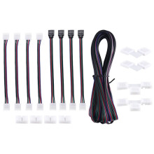 16.4FT(5M) 4-Pin RGB LED Strip Extension Cable,LED Strips Connectors Kits for 5050 Flexible RGB LED Strip Light
